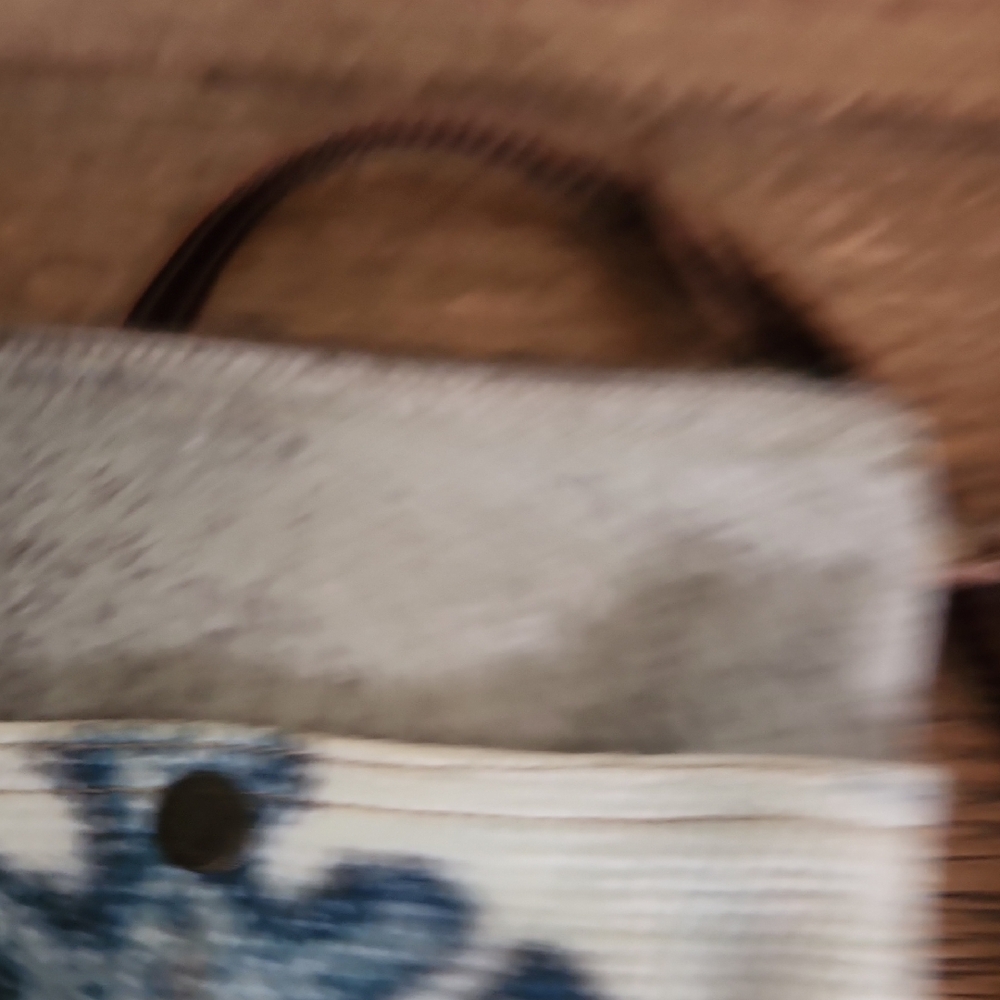 Myra Bag Brown and Cream Crossbody with Fold-Over Design - Picture 5 of 6